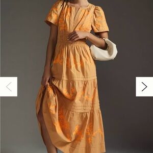 Anthropologie The Somerset Maxi Dress - Orange Edition